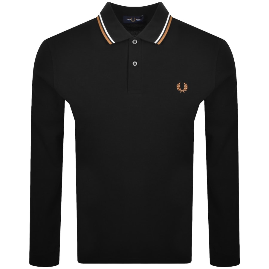 トップス FRED PERRY Long Sleeve Ribbed Polo Shirt Button-Through Rib Polo Shirt - Ecru | Women's Polo Shirts | Polo